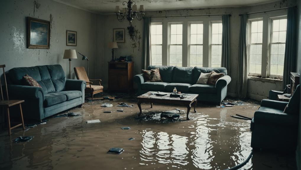 Evansville Water Damage Restoration crew performing water extraction in a flood-damaged Vanderburgh County home